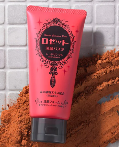 ROSETTE Face Wash Pasta Red Clay Wrinkle/White Clay/Acne Clear/Sea Clay Smooth 120g