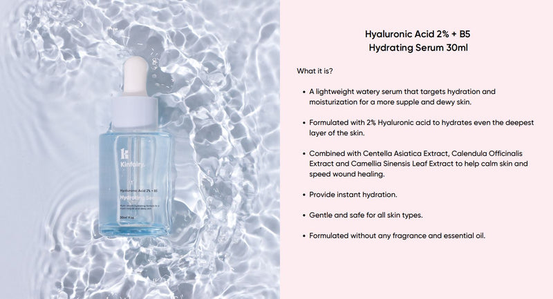 KINFAIRY Hyaluronic Acid 2% + B5 Hydrating Serum 30ml