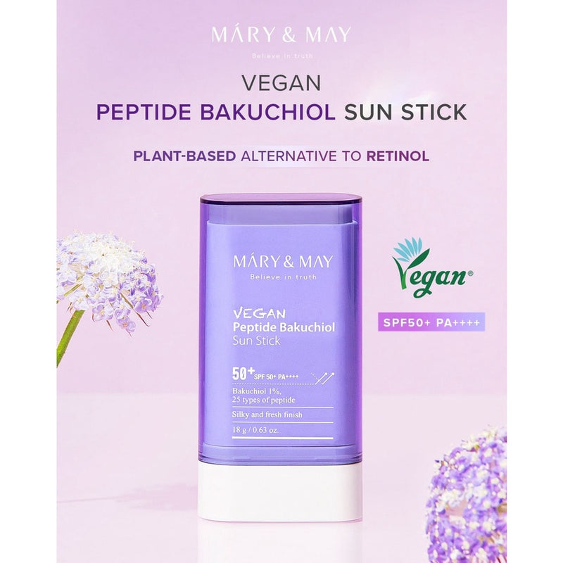 Mary & May Vegan Peptide Bakuchiol Sun Stick SPF50+ PA++++ 18g
