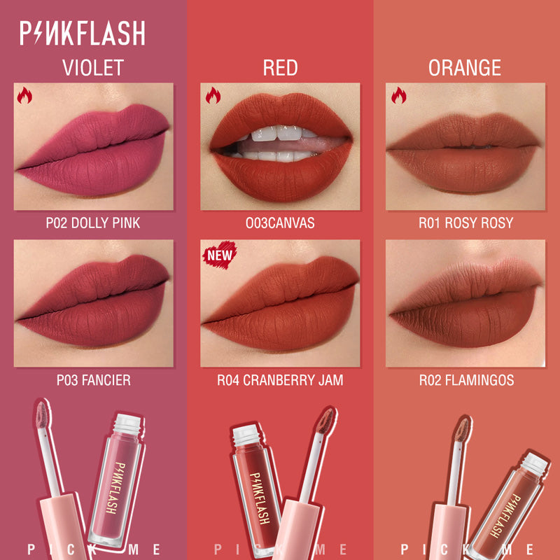 PINKFLASH L01 Melting Matte Lipcream (18 Colours)