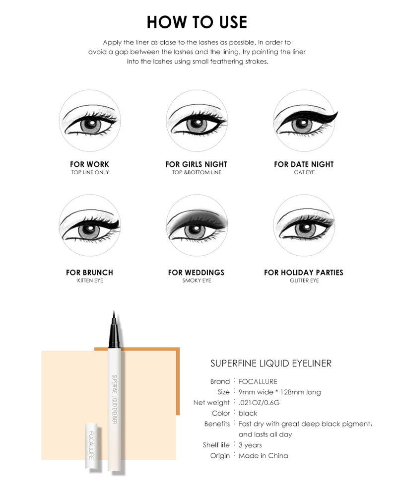 FOCALLURE FA91 Superfine liquid eyeliner