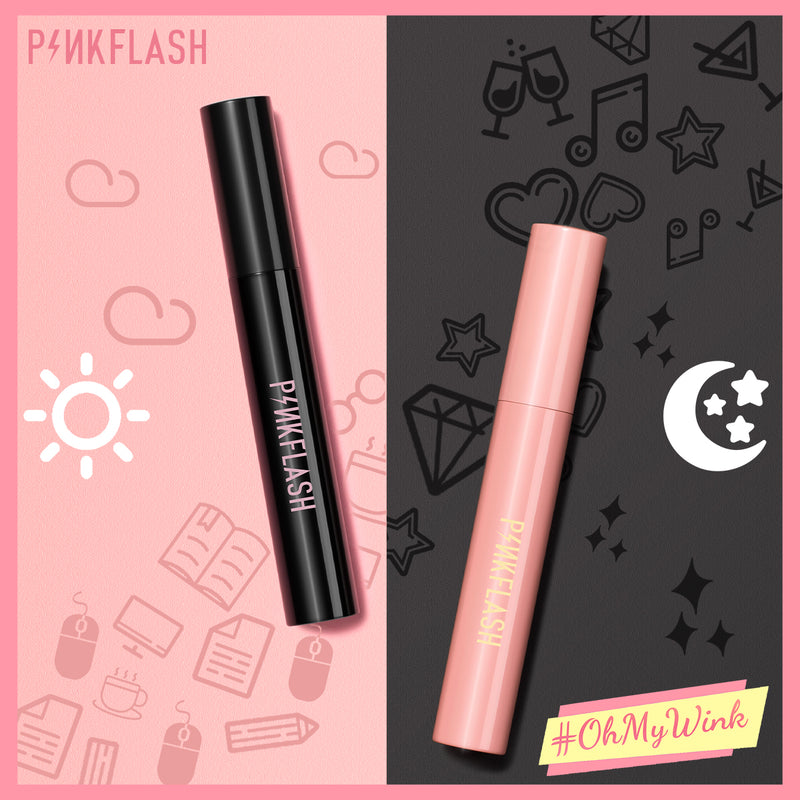 PINKFLASH E08 Pink / Black Oil-Proof Curl Mascara