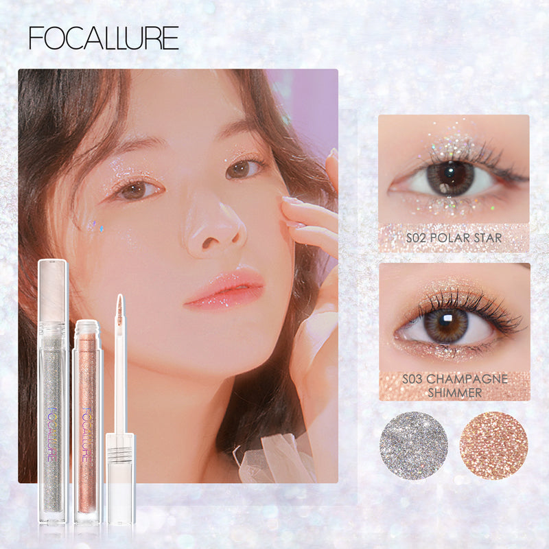 FOCALLURE FA195 Glittering Liquid Eyeshadow (7 Types)