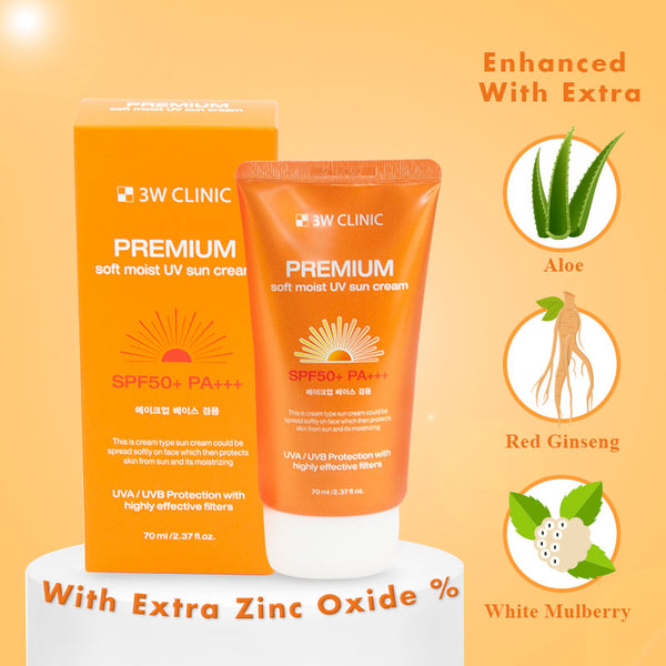 3W clinic Premium soft moist UV sun cream 70ml