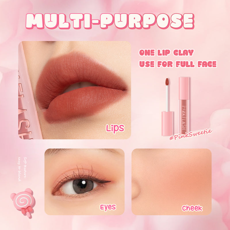 PINKFLASH PF L16 Velvet Matte Lip Mud Powdery Lip gloss (21 shades)