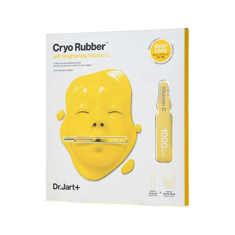 DR.JART+ Cryo Rubber with Brightening/Firming/Soothing/Moisturizing Hyaluronic Acid  (Ampoule 4g Rubber Mask 40g)