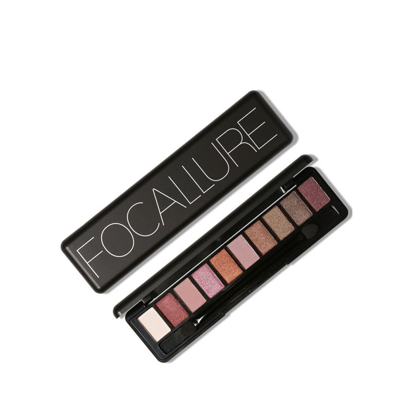 FOCALLURE FA08 10 Colours Eyeshadow Palette with Eyeshadow Brush (4 types)
